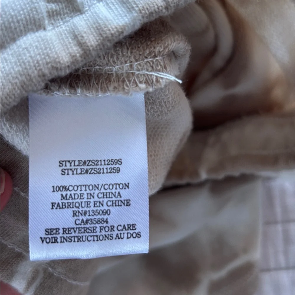 Z supply SADIE SPIRAL TIE-DYE comfy 100% cotton pull on beige lounge shorts L​ - Picture 6 of 10